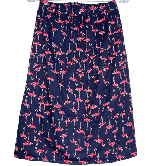 ModCloth Pink Flamingo Skirt Size 3X Allover Print Lined 100% Cotton Sustainable - Picture 1 of 11